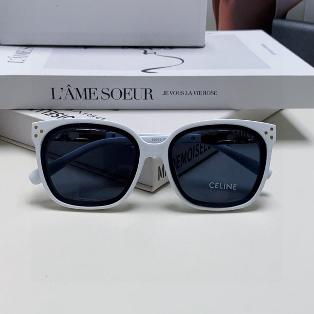 TRIOMPHE SUNGLASSES 573250 IN WHITE ACETATE METAL LOGO