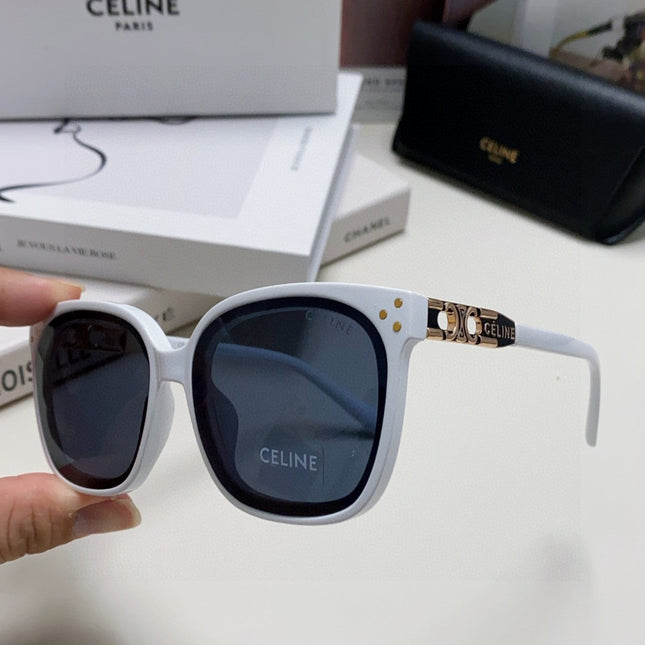 TRIOMPHE SUNGLASSES 573250 IN WHITE ACETATE METAL LOGO