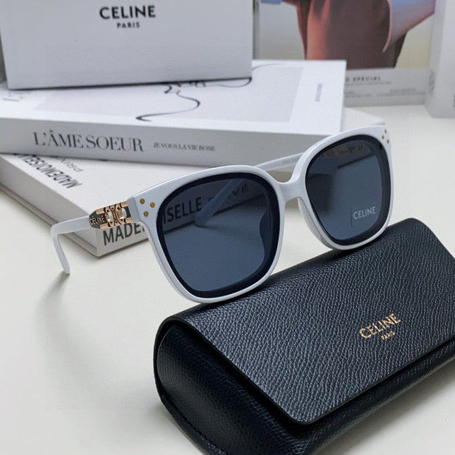 TRIOMPHE SUNGLASSES 573250 IN WHITE ACETATE METAL LOGO