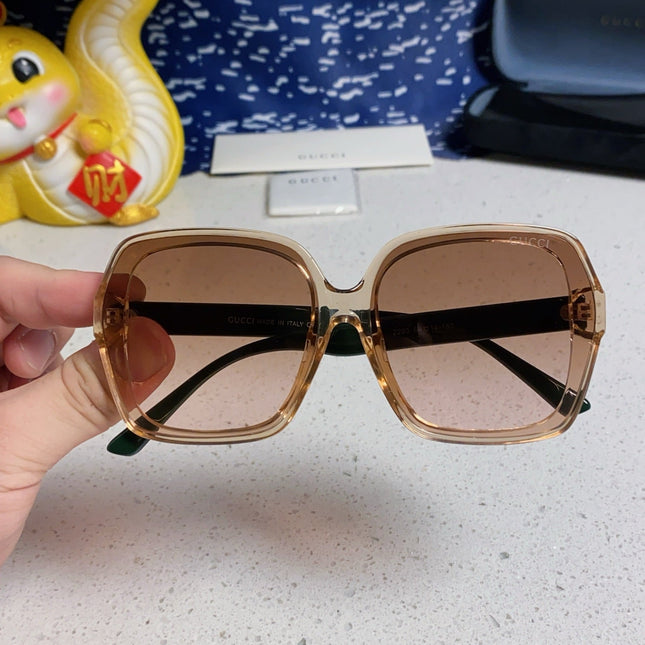 SQUARE FRAME SUNGLASSES 573309 IN ACETATE EMBOSSED LOGO