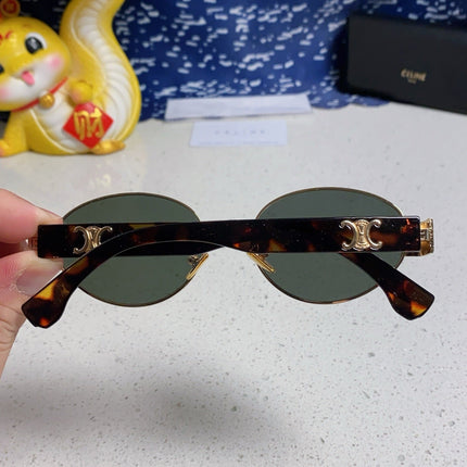 TRIOMPHE SUNGLASS 538531 IN HAVANA ACETATE BLACK LENSES