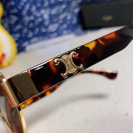 TRIOMPHE SUNGLASS 538531 IN HAVANA ACETATE BLACK LENSES