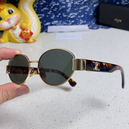 TRIOMPHE SUNGLASS 538531 IN HAVANA ACETATE BLACK LENSES