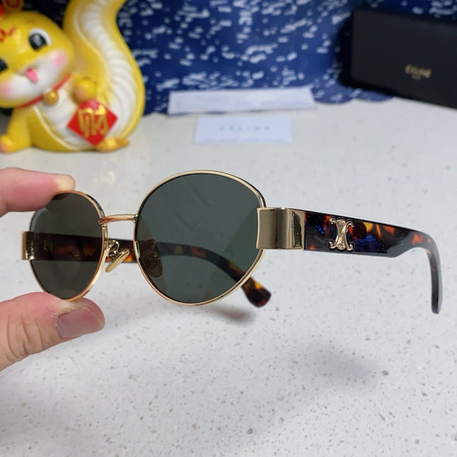 TRIOMPHE SUNGLASS 538531 IN HAVANA ACETATE BLACK LENSES