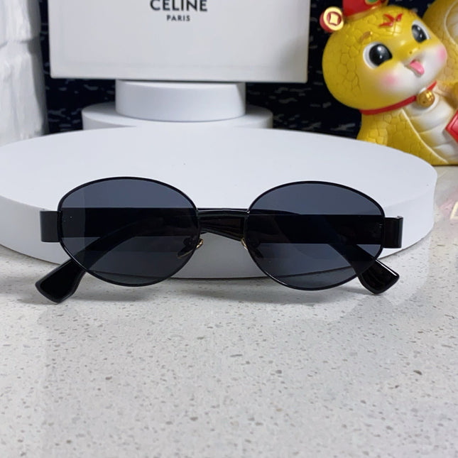 TRIOMPHE SUNGLASS 538534 IN BLACK ACETATE