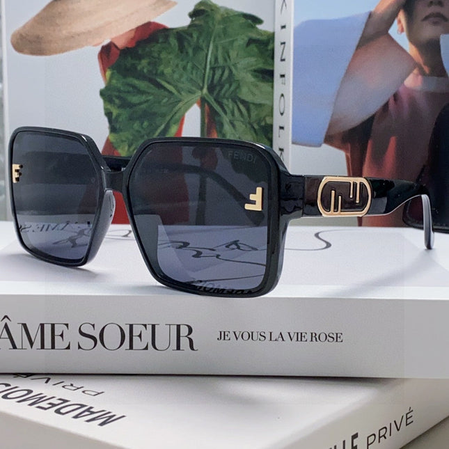 EMBOSSED LOGO FF DIAMONDS SQUARE FRAME SUNGLASSES 575798 IN ACETATE