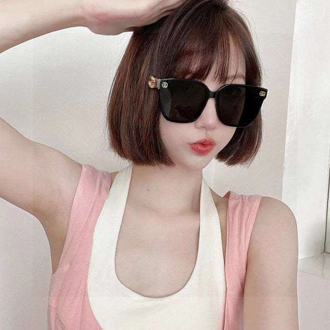 EMBOSSED LOGO BUTTERFLY FRAME SUNGLASSES 576876 IN ACETATE