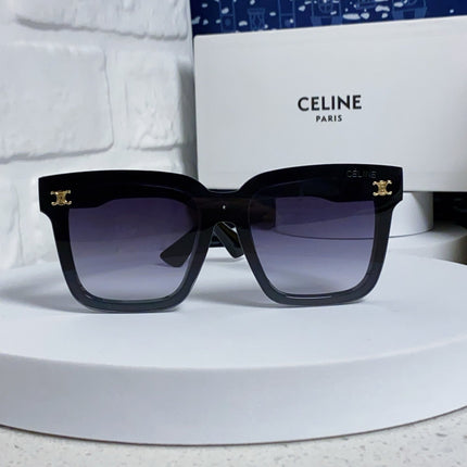 TRIOMPHE SUNGLASSES 548636 IN BLACK ACETATE GRADIENT SMOKE LENSES