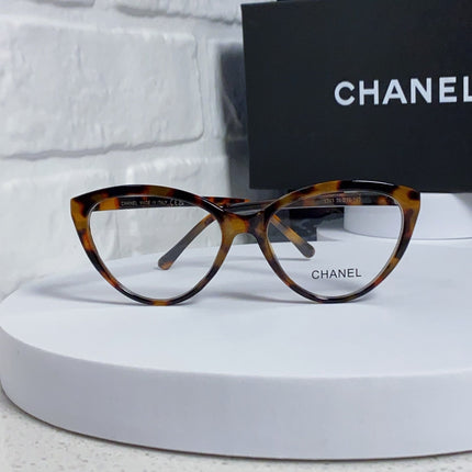 CAT EYE SUNGLASSES CH3393 IN HAVANA ACETATE CLEAR LENSES