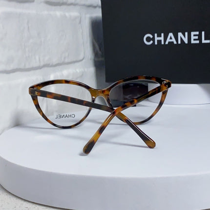 CAT EYE SUNGLASSES CH3393 IN HAVANA ACETATE CLEAR LENSES