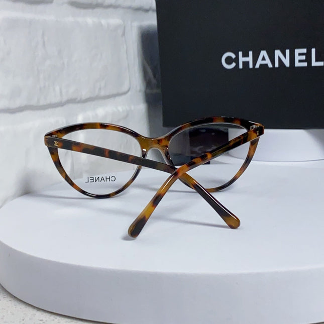 CAT EYE SUNGLASSES CH3393 IN HAVANA ACETATE CLEAR LENSES