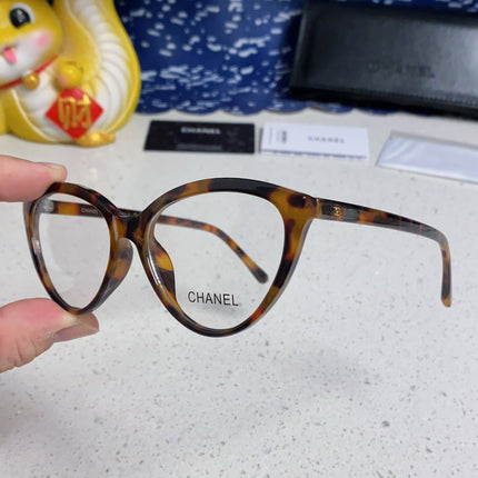 CAT EYE SUNGLASSES CH3393 IN HAVANA ACETATE CLEAR LENSES