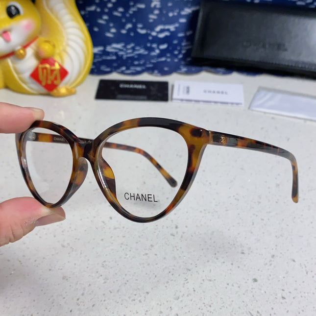 CAT EYE SUNGLASSES CH3393 IN HAVANA ACETATE CLEAR LENSES