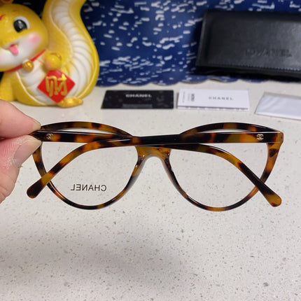 CAT EYE SUNGLASSES CH3393 IN HAVANA ACETATE CLEAR LENSES