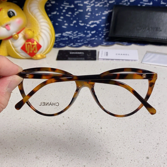 CAT EYE SUNGLASSES CH3393 IN HAVANA ACETATE CLEAR LENSES