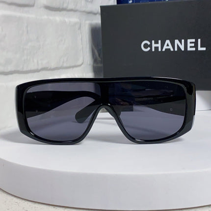 SQUARE SUNGLASSES CH5495 IN BLACK ACETATE BLACK LENSES