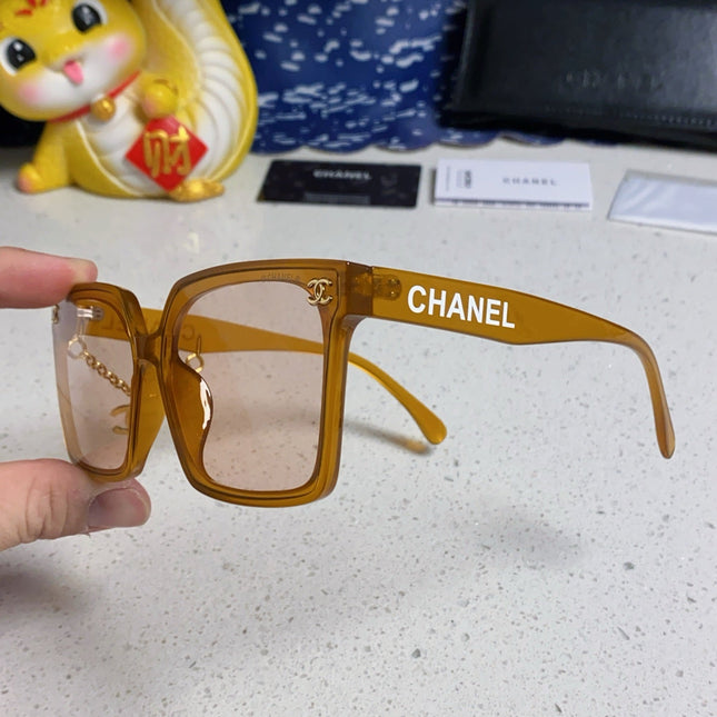 SQUARE SUNGLASSES 641806 IN DARK YELLOW ACETATE