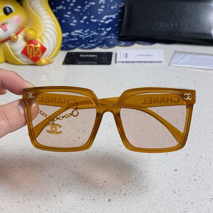 SQUARE SUNGLASSES 641806 IN DARK YELLOW ACETATE