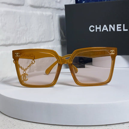 SQUARE SUNGLASSES 641806 IN DARK YELLOW ACETATE