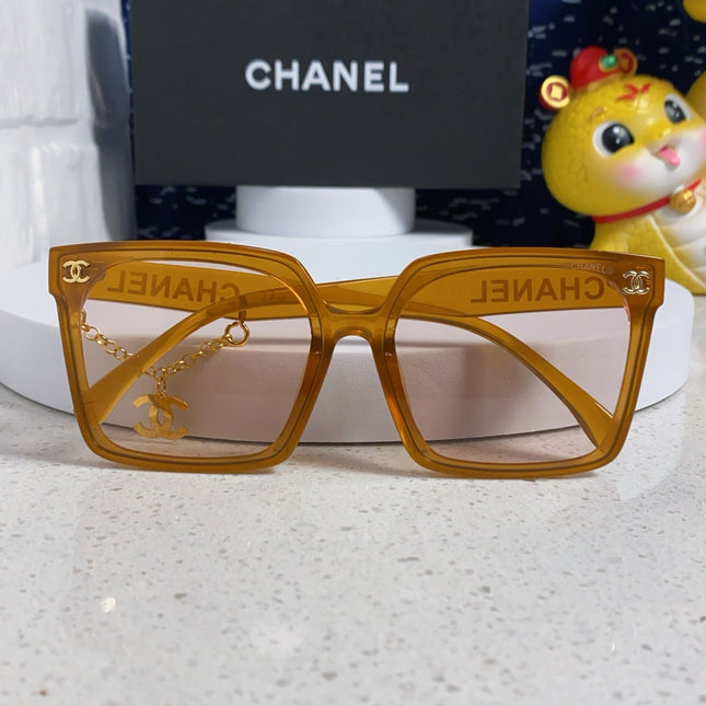 SQUARE SUNGLASSES 641806 IN DARK YELLOW ACETATE