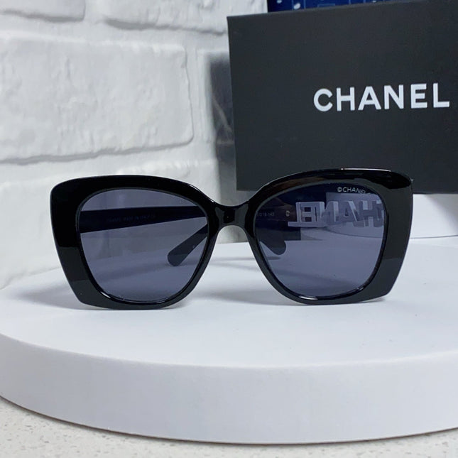 BUTTERFLY SUNGLASSES 641815 IN BLACK ACETATE WHITE METAL LOGO