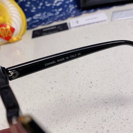 BUTTERFLY SUNGLASSES 641816 IN BLACK ACETATE GOLD METAL LOGO