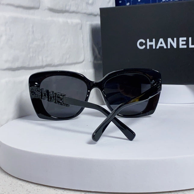 BUTTERFLY SUNGLASSES 641817 IN ACETATE BLACK METAL LOGO