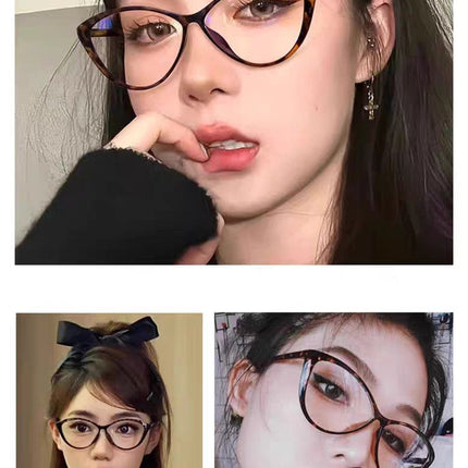 CAT EYE SUNGLASSES CH3393 IN HAVANA ACETATE CLEAR LENSES