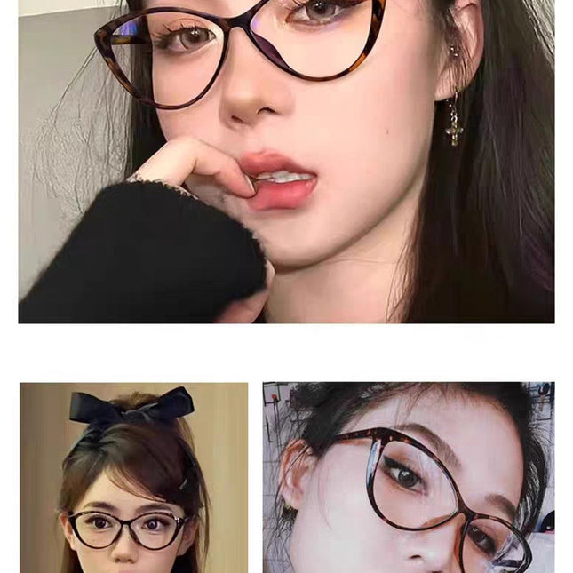 CAT EYE SUNGLASSES CH3393 IN HAVANA ACETATE CLEAR LENSES