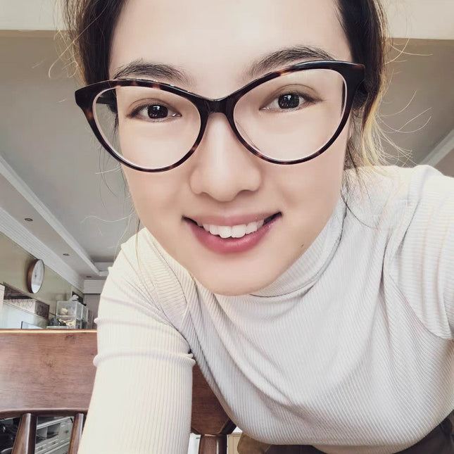 CAT EYE SUNGLASSES CH3393 IN HAVANA ACETATE CLEAR LENSES