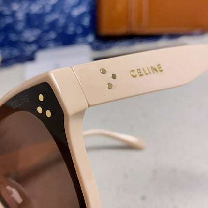 SQUARE SUNGLASS 575841 IN NUDE ACETATE