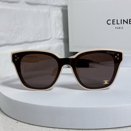 SQUARE SUNGLASS 575841 IN NUDE ACETATE