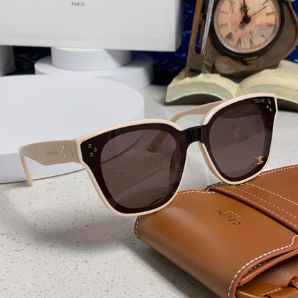 SQUARE SUNGLASS 575841 IN NUDE ACETATE