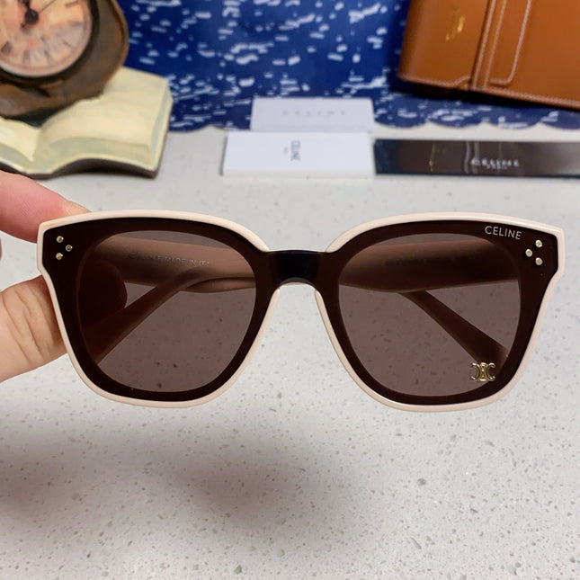 SQUARE SUNGLASS 575841 IN NUDE ACETATE