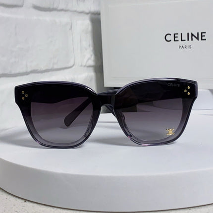 SQUARE SUNGLASS 575843 IN BLACK ACETATE GRADIENT SMOKE LENSES