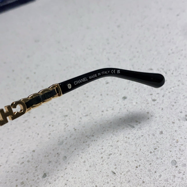 SQUARE SUNGLASSES 632028 IN BLACK ACETATE LIGHT BROWN LENSES