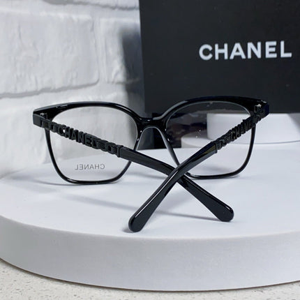 SQUARE SUNGLASSES 632029 IN BLACK ACETATE BLACK LOGO ON FRAME