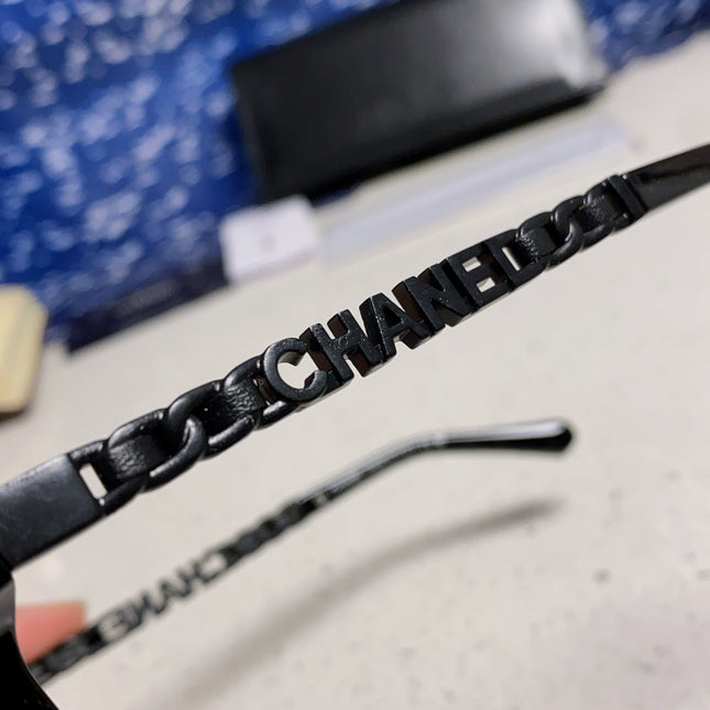 SQUARE SUNGLASSES 632029 IN BLACK ACETATE BLACK LOGO ON FRAME