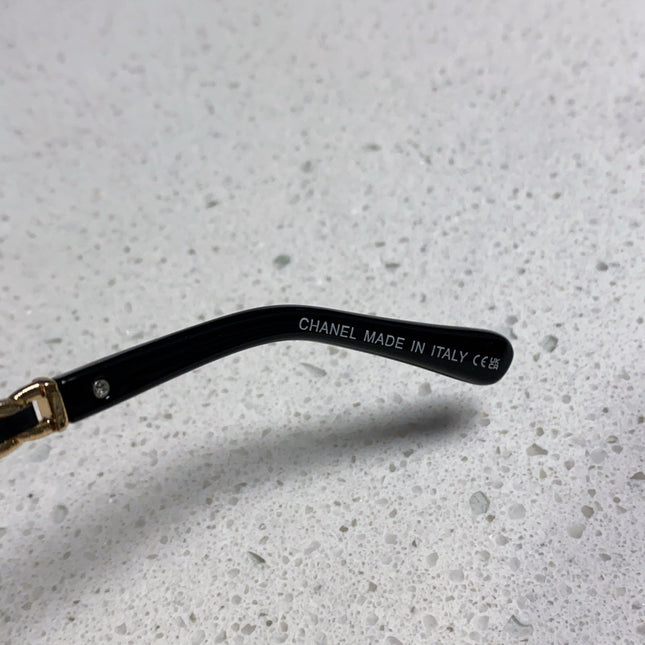 SQUARE SUNGLASSES 632030 IN BLACK ACETATE CLEAR LENSES