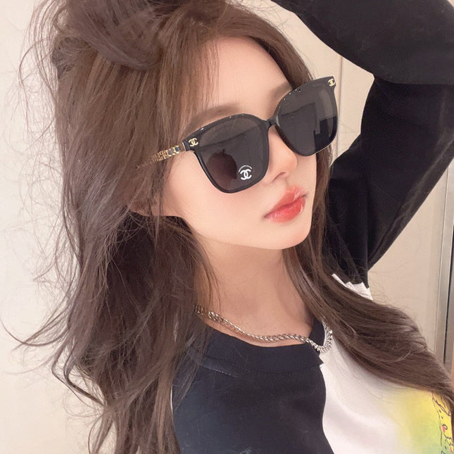 SQUARE SUNGLASSES 632033 IN BLACK ACETATE BLACK LENSES