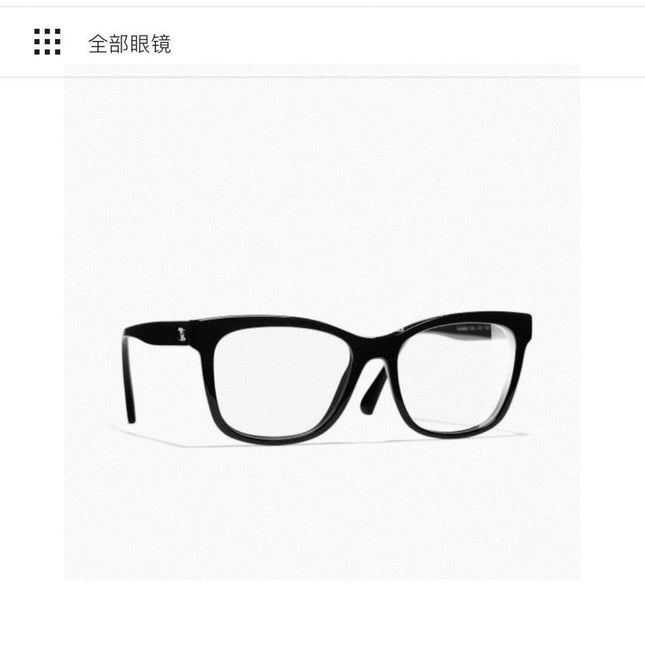 SQUARE SUNGLASSES 3392 IN BLACK ACETATE CLEAR LENSES