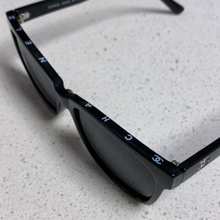 SQUARE SUNGLASSES 3392 IN BLACK ACETATE BLACK LENSES
