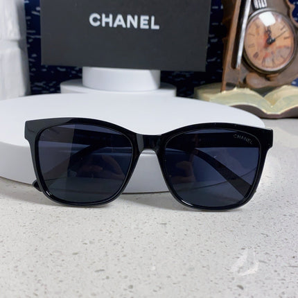 SQUARE SUNGLASSES 3392 IN BLACK ACETATE BLACK LENSES