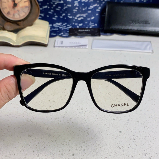 SQUARE SUNGLASSES 3392 IN BLACK ACETATE CLEAR LENSES