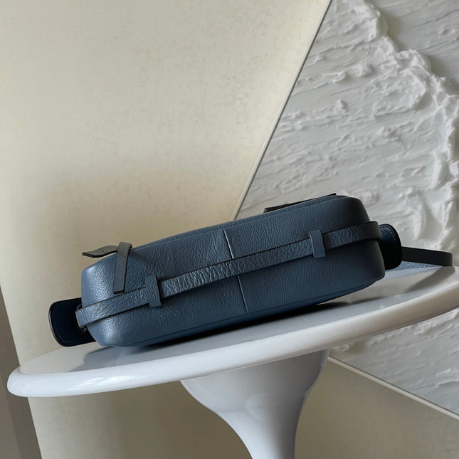 SIMPLY MINI 22 IN FIORD BLUE GRAINED CALFSKIN