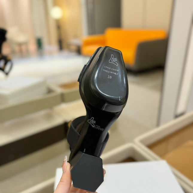 BALMAIN 25S WEDGE HEELS 105MM IN BLACK CALFSKIN GOLD HARDWARE