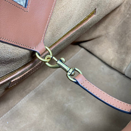 Y TOTE BAG 39 IN TAWNY BROWN CALFSKIN