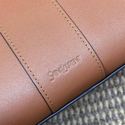 Y TOTE BAG 39 IN TAWNY BROWN CALFSKIN