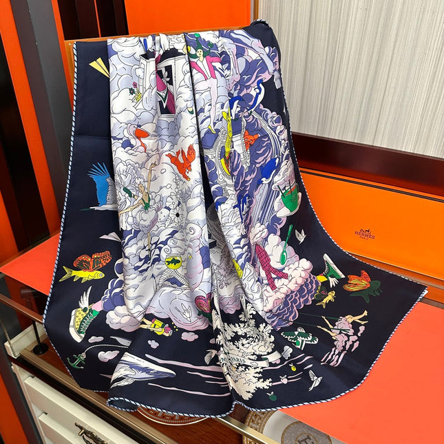HERMES 25S SCARF 90 IN SILK 724701