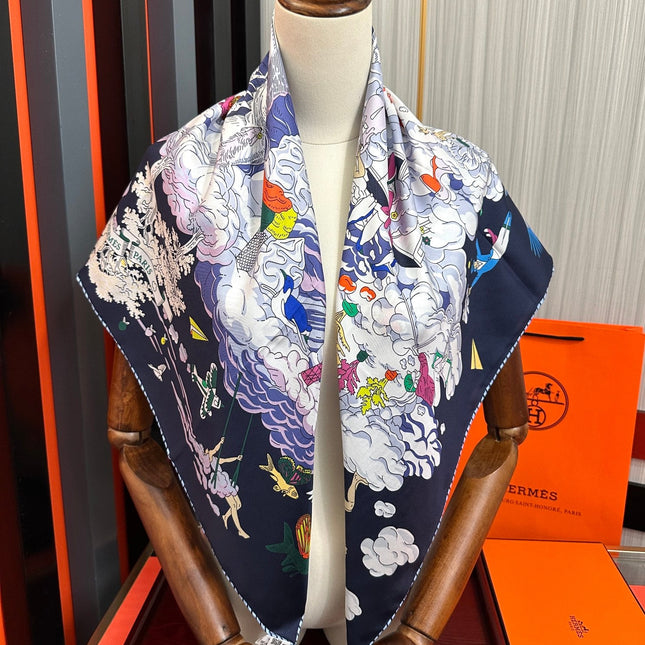 HERMES 25S SCARF 90 IN SILK 724701